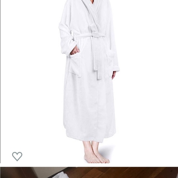 PAVILIA Luxe Fleece Robe in Light Blue - Picture 8 of 10
